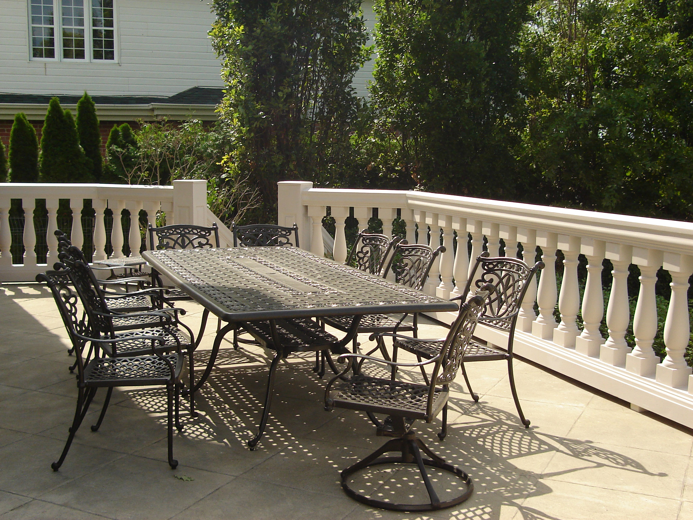 Decorative columns and balustrades