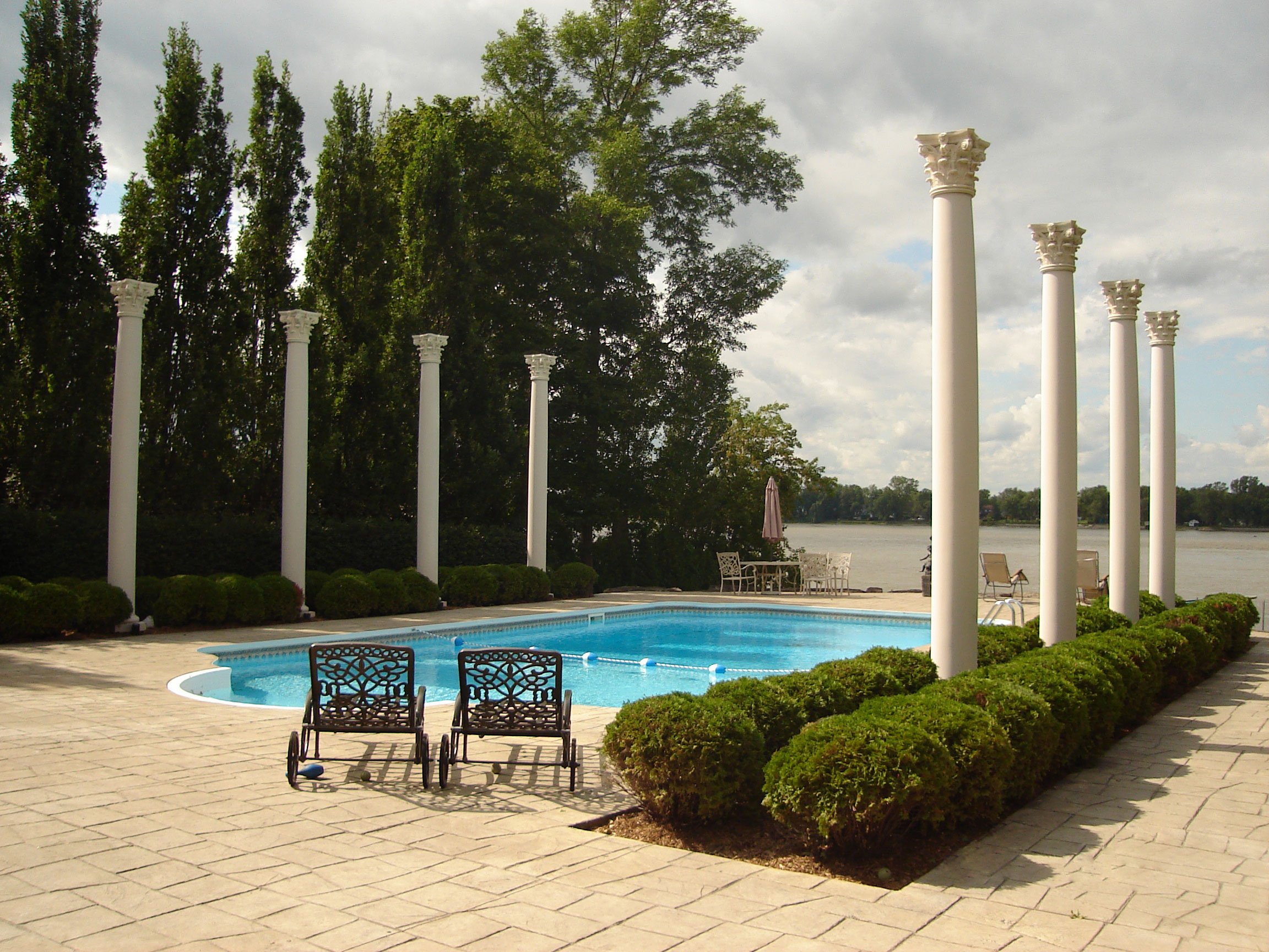 Decorative columns and balustrades