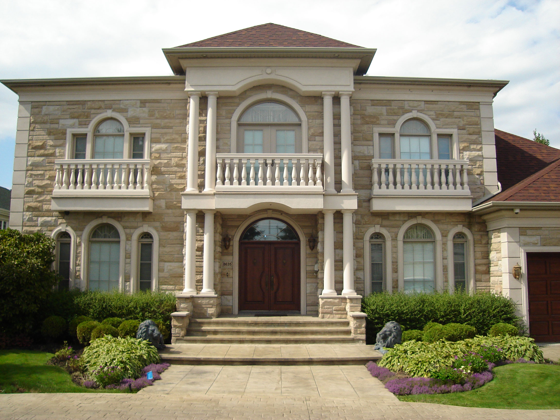 Decorative columns and balustrades